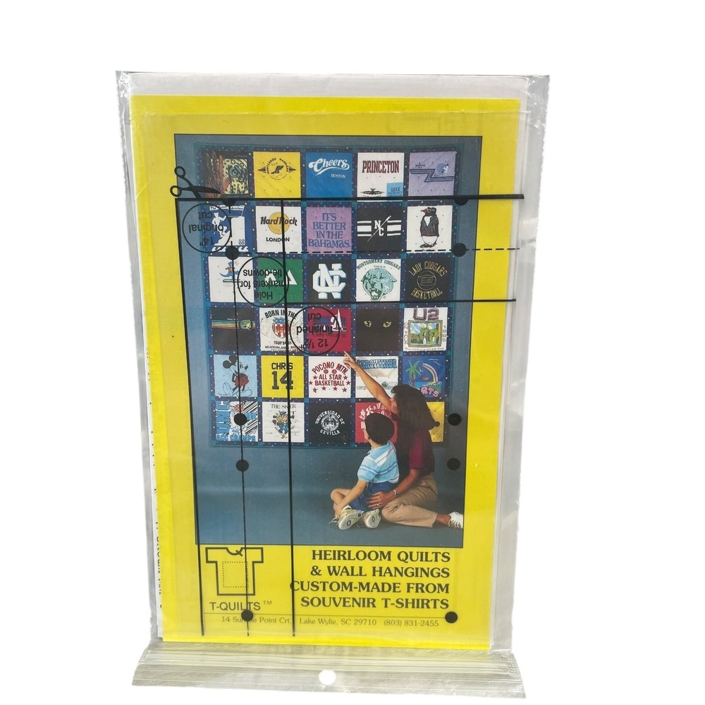T-QUILTS Heirloom Quilts Wall Hangings T-Shirt Craft Pattern 1990s Vintage